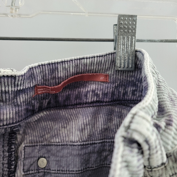 Anthropologie Pilcro The Wanderer Corduroy Barrel Pants Size 27 Light Gray Boho - Picture 6 of 16